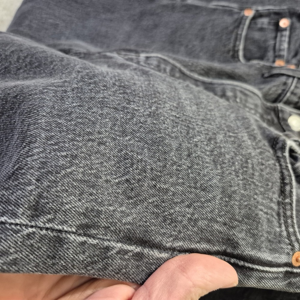Levis Premium Jeans Ribcage Straight Ankle Womens 27/27 Black Relaxed 90s Mom - Picture 5 of 14
